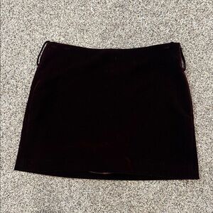 Elegant Burgundy Velvet Skirt